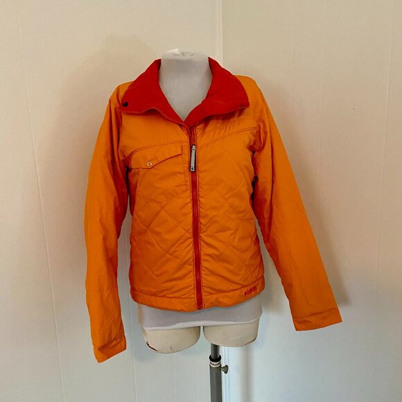 Columbia Western Lmd Edition Reversible Jacket Pearl Snap Orange Med VTG Coat - Picture 1 of 16